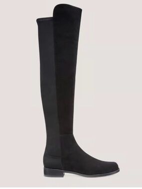 Stuart Weitzman Black Over-the-Knee Slim Riding Boots